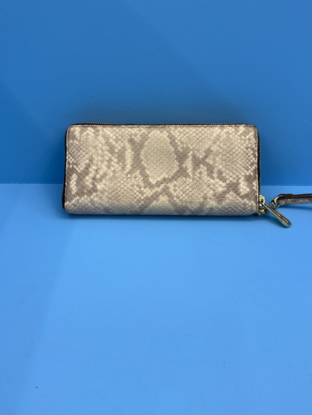 Michael Kors Metallic Snake-Embossed Wristlet Wallet - Picture 2 of 7